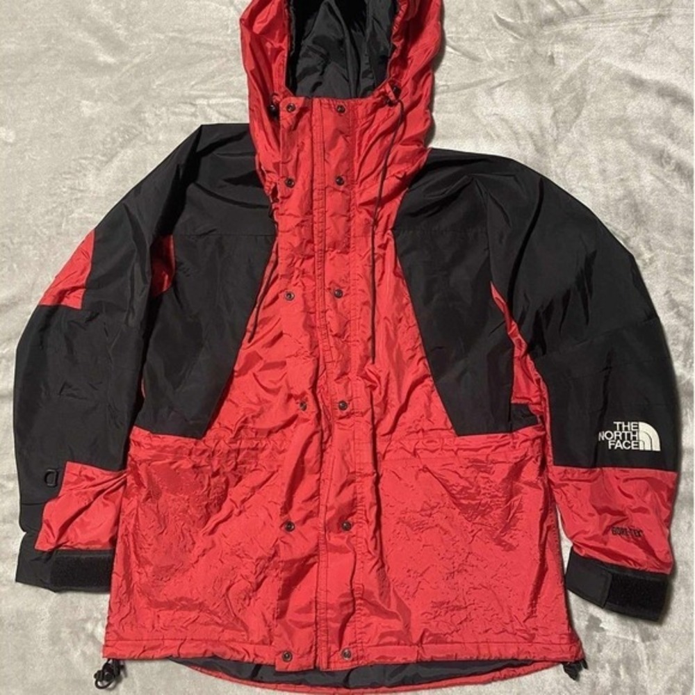 The North Face Gore-Tex Jacket Coat Hooded Red Black Vintage‎ Style Size SP